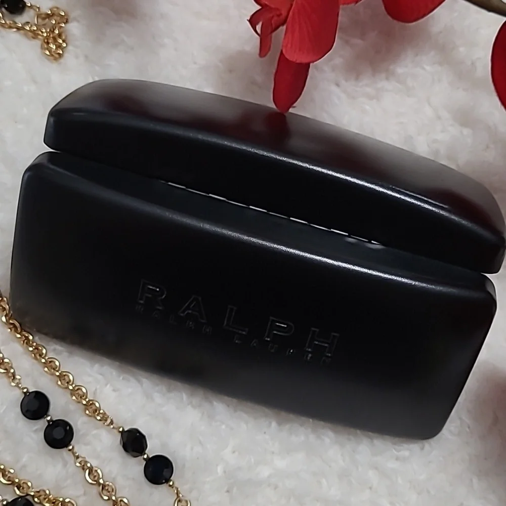 Ralph Lauren Clamshell Hard Case Eyeglasses Sunglasses Large Black Excellent con - Picture 8 of 10